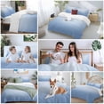 thumbnail image 6 of Blue Ombre Bedding 3 Piece Duvet Cover Set Full Size, Modern Minimalist Gradient Aesthetic Soft Microfiber Comforter Cover with Zipper Closure & Pillowcases, Wrinkle & FadeResistant Quilt Cover, 6 of 9