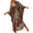 Yellow-Brown Zebra, variant on Women's Dress Summer Long Sleeve V-Neck Loose Flowing Print Bohemian Maxi Dress Free Size