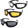 thumbnail image 1 of 3 Pair Motorcycle Riding Glasses Padding Goggles Uv Protection Dustproof Windproof Motorcycle Sunglasses For Outdoor Actives, 1 of 4