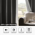 thumbnail image 2 of Cortinas opacas Joydeco de lino para dormitorio, 244 cm, con ojal, 2 of 8