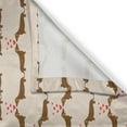 thumbnail image 3 of Ambesonne Dachshund Kitchen Curtains, Sausage Dogs in Love, 55"x39", Chocolate Vermilion, 3 of 3