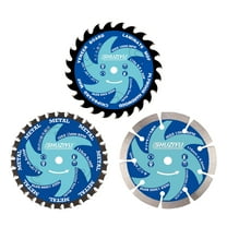 4-1/2" (115mm), Stone Working. Wood Working, Metal Cutting Circular Saw Blade 3 pcs Set, Arbor 3/8"(9.5mm), Use on All Brand 9.5mm Arbor Cordless Saw, Granite, Marble, Concrete Cutting