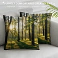 thumbnail image 3 of Orinice Sunlight Trees Grass Graphic Decorative Cushion Throw Pillow Cover for Home Living Room Sofa Car Bedroom Spring High-Quality 1PC 22x22in, 3 of 5