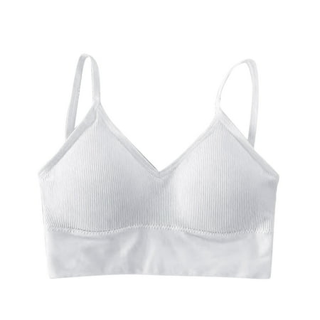 Ploknplq Camisole Tops for Women Push Up Bra Bralettes for Women Yoga Bra Sports Bra Tops Yoga Pad Sportswear Vest Tank Tops Push Up Bralette Top Sports Bras for Women Bras for Women White One Size