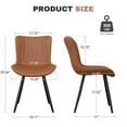 thumbnail image 4 of Hawsaiy Dining Chairs Set of 2,Modern Armless PU Leather Accent Chairs with Sturdy Metal Legs for Dining Room,Living Room,Umber, 4 of 8