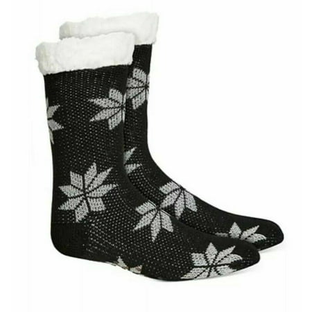 

Charter Club Women s Snowflake Slipper Socks With Faux-Sherpa Lining Size L/XL
