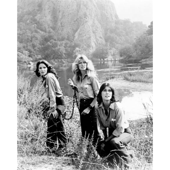 Charlie's Angels 1976 Angels in Chains Jaclyn Farrah & Kate chained 4x6 photo