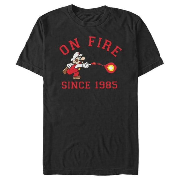 Men's Nintendo On Fire Since 1985  Graphic T-Shirt