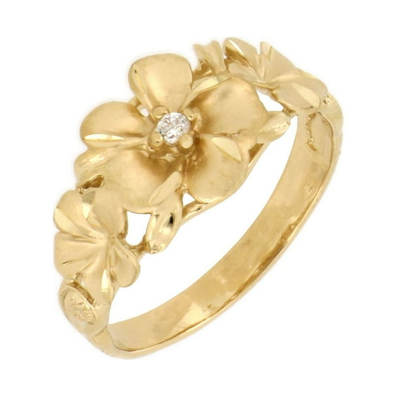 3 Plumeria Flowers W/cz