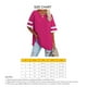 thumbnail image 5 of Camiseta de media manga para mujer con cuello en V a rayas, bloques de color, camisas holgadas de verano para oficina, trabajo, cumpleaños, rosa rojo XL, 5 of 5