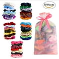 thumbnail image 2 of 1 to 50 Color Vintage Hair Scrunchies Pack  -  Stretchy Velvet Scrunchy Elastic Hair Bands for Girls, 2 of 24