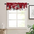 thumbnail image 7 of Christmas Tree Truck Kitchen Curtains and Valances Set, Winter Candle Snowflakes Red Rod Pocket Window Valance 18 Inch Window Curtain Panels for Living Room Bedroom Laundry, 27.5x36in, 3 Pieces, 7 of 7