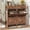 Brown, variant on Rustic Farmhouse Shoe Cabinet with 2 Flip Drawers & 2 Storage Drawers, Slim MDF