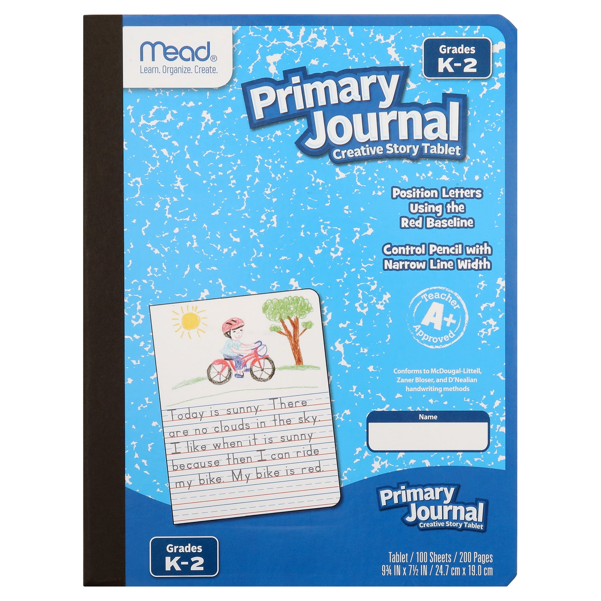 Mead Primary Journal, Half Page Ruled, Grades K-2, 100 Sheets (09535)