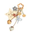 thumbnail image 6 of Unique Star Dog Bowknot Pendant Keyring Lovely Charm Key Holder Decoration Gift For Teens Best Friend, 6 of 9