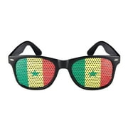 LSFYSZD Football Party Glasses Cutout Flag Print Lightweight Celebration Event Fun Novel Fan Glasses