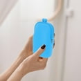 thumbnail image 2 of 1Pcs Mini Coin Purse in Blue Silicone for Key and Coin Storage, 2 of 9