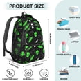 thumbnail image 5 of Alien and Planet Black Pattern Backpack for School, Cute School Bag with Adjustable Shoulder Straps and Padded Back, 16.9"x12.6"x5.9", 5 of 5