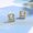 Gold, variant on 925 Silver Square Zircon Stud Earrings Women Fashion Jewelry 2 Color-Silver