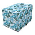 thumbnail image 1 of Butterfly Dog Crate Cover, Floral Ornamental Moths in Sky with Clouds, Easy to Use Pet Kennel Cover Small Dogs Puppies Kittens, 7 Sizes, Sky Blue Dark Teal, by Ambesonne, 1 of 6