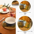 thumbnail image 3 of SKYSONIC Autumn Maple Tree Pot Holders Trivets, 2 Pcs Heat Resistant Trivets,Fall Quote Cotton Thread Weave Mats for Hot Pads Pans Pot Bowl Teapot for Kitchen Decor, 3 of 7