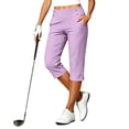 thumbnail image 2 of LIaqionyy Plus Size Capri Pants for Womens High Waisted Stretchy Casual Workout Golf Cropped Trousers Pant with Pockets, 2 of 8