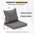 thumbnail image 6 of STARY Outdoor Deep Seat Cushions for Patio Furniture, 20"x20" Replacement Sectional Cushions for Outdoor Sofa, Armchair, 4 Pieces, Grey, 6 of 8