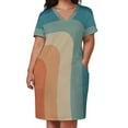 thumbnail image 3 of Paleta de colores retro de los años 70, tema de fiesta de los 70, estilo retro, vestido holgado con bolsillos, vestidos de fiesta, vestidos para mujer 2025, vestido de verano para mujer, 3 of 7