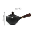 thumbnail image 2 of Toyandona Traditional Chinese Ceramic Teapot Black with Smooth Side Handle and Rotation, 2 of 8