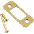 thumbnail image 3 of 1" x 2-1/4" Deadbolt Strike Plate Door Backplate, Round Corner with 2 Long & 2 Short Mounting Screws, Enhanced Security and Easy Installation (Gold), 3 of 5