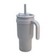 thumbnail image 4 of Termo Doble Pared Acero Inoxidable Exterior e Interior, Vaso Térmico con Tapa Doble y Popote Plástico con Silicona y Asa Ergonómica, Capacidad 900 ml, Gris, 4 of 8