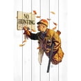 thumbnail image 2 of Marmont Hill "No Hunting" Painting Print on White Wood, 2 of 7