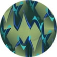 thumbnail image 1 of Ahgly Company Machine Washable Indoor Square Transitional Deep-Sea Blue Area Rugs, 3' Square, 1 of 7