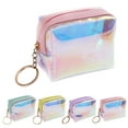 thumbnail image 2 of Coofit Coin Purse Short Holographic Zipper Closure Coin Pouch Coin Wallet Makeup Pouch, 2 of 7