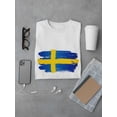 thumbnail image 3 of Grunge Sweden Flag Watercolor  T-Shirt Men -Image by Shutterstock, Male XX-Large, 3 of 4