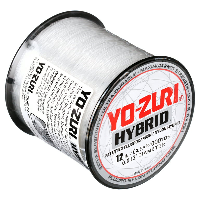 Yo-Zuri Clear Hybrid Line, 600 Yds, 12lb, Fishing Line 