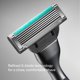 thumbnail image 5 of Kit de afeitado Harry's Plus Razor para hombre con 3 cartuchos Moss, 5 of 9