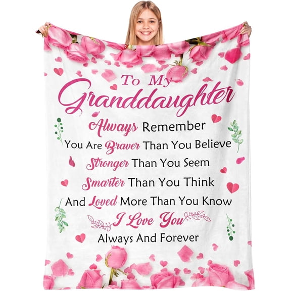Granddaughter Gifts from Grandma Grandpa - Gifts for Granddaughters - to My Granddaughter Blanket - Graduation Birthday Stuffers for Teen Girl - Granddaughter''s Blanket 50"X60"