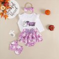 thumbnail image 5 of HCNTES Baby Girl Clothes Newborn Infant Baby Girl Halloween Clothes Set Pumpkin Romper+Pumpkin Print Skirt 4Pcs Sets Halloween Baby Clothes, 5 of 6