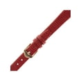 thumbnail image 2 of Gilden Ladies 10-14mm Flat Lizard-Grain Calfskin Watch Strap F40 (12mm End Width, Regular Length, Red, Gold-Tone Buckle), 2 of 3