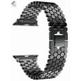thumbnail image 2 of PULLIMORE Compatible for Apple Watch Band Stainless Steel Replacement Watch Strap Wristband for iWatch Series SE/7/6/5/4/3/2/1 (Black, 38/40mm), 2 of 8