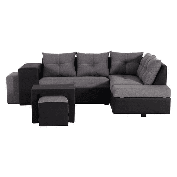 SALA ESQUINERA SOFIA GRIS AIROS MODERNA