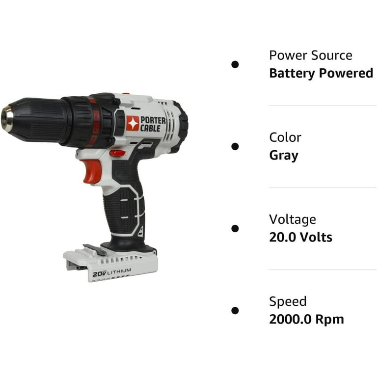 Porter Cable PCC601 PCC601B 1 2 20V MAX Lithium Ion Drill Driver Tool Only