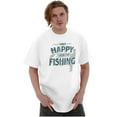 thumbnail image 4 of Fishing Funny Happy Angler Fishermens Men's Graphic T Shirt Tees Brisco Brands S, 4 of 5