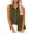 Army Green, variant on Kukoosong Women's Casual Sleeveless Crop Top with Turn Down Collar and Button Closure Solid Color Blouse for Summer Daily Wear Women's Tank Tops