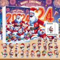 thumbnail image 3 of 2D Christmas Snowman Holiday Advent Calendar Set 2024 Festive Tree Ornaments Home Decoration Countdown, 3 of 7