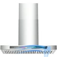 thumbnail image 1 of Campana extractora de pared de 76 cm, 25.5 m³/min con control por voz/gestos/táctil, acero inoxidable ducted, ventilador de 4 velocidades, modo memoria, luces ajustables, 1 of 8