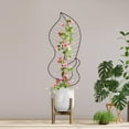 thumbnail image 3 of Pure Garden 44” Metal Trellis 2-Pack – Indoor/Outdoor Plant Support for Vines, Flowers & Climbing, Black, 3 of 12