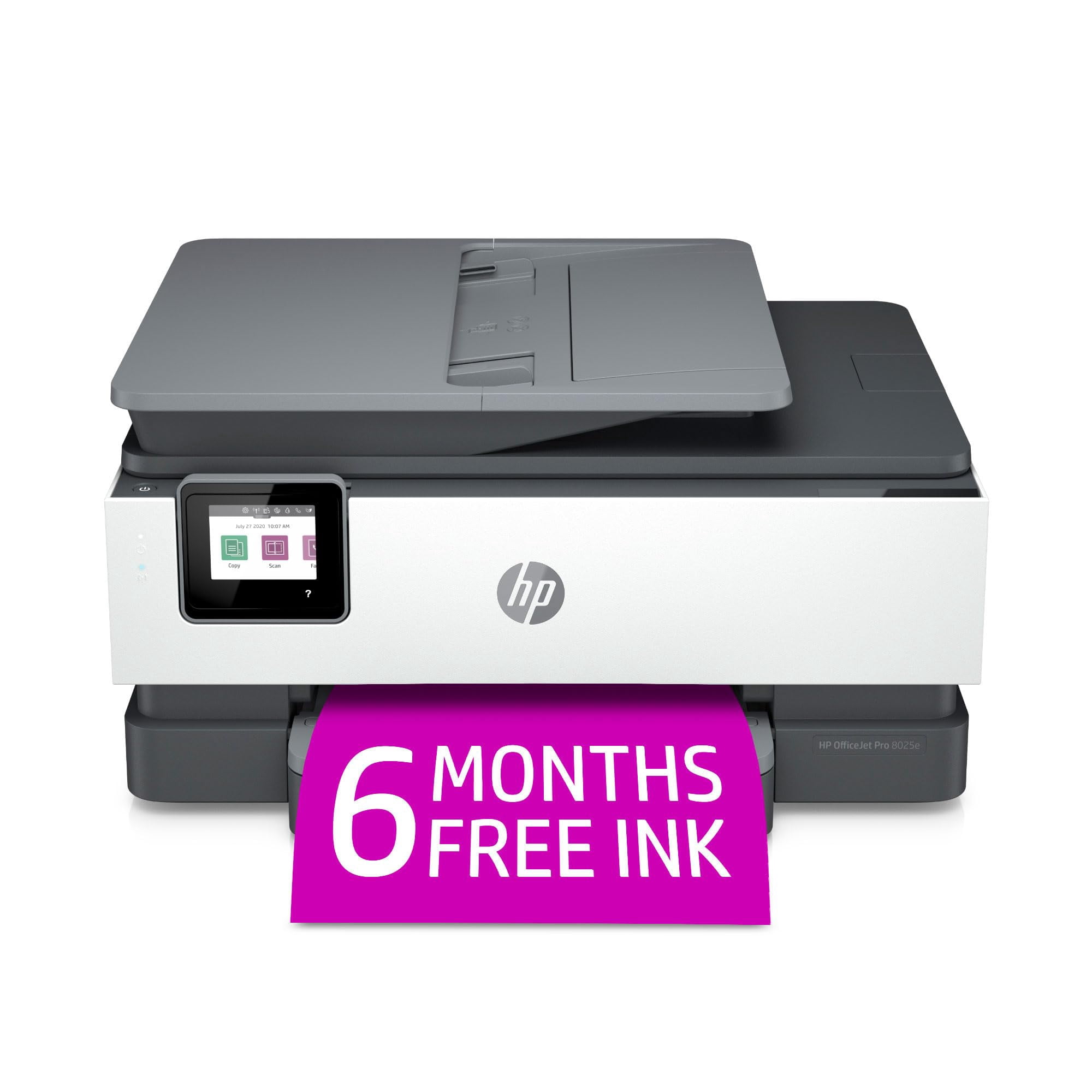 HP OfficeJet Pro 8025e Wireless All-in-One Color Printer with 6 months Free Ink with HP+ (1K7K3A)