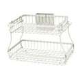 thumbnail image 3 of Cesta de almacenamiento de cocina, especiero, contenedor de almacenamiento extraíble, estable, 2 niveles, cesta de frutas, cesta de pan, bocadillos, 3 of 8